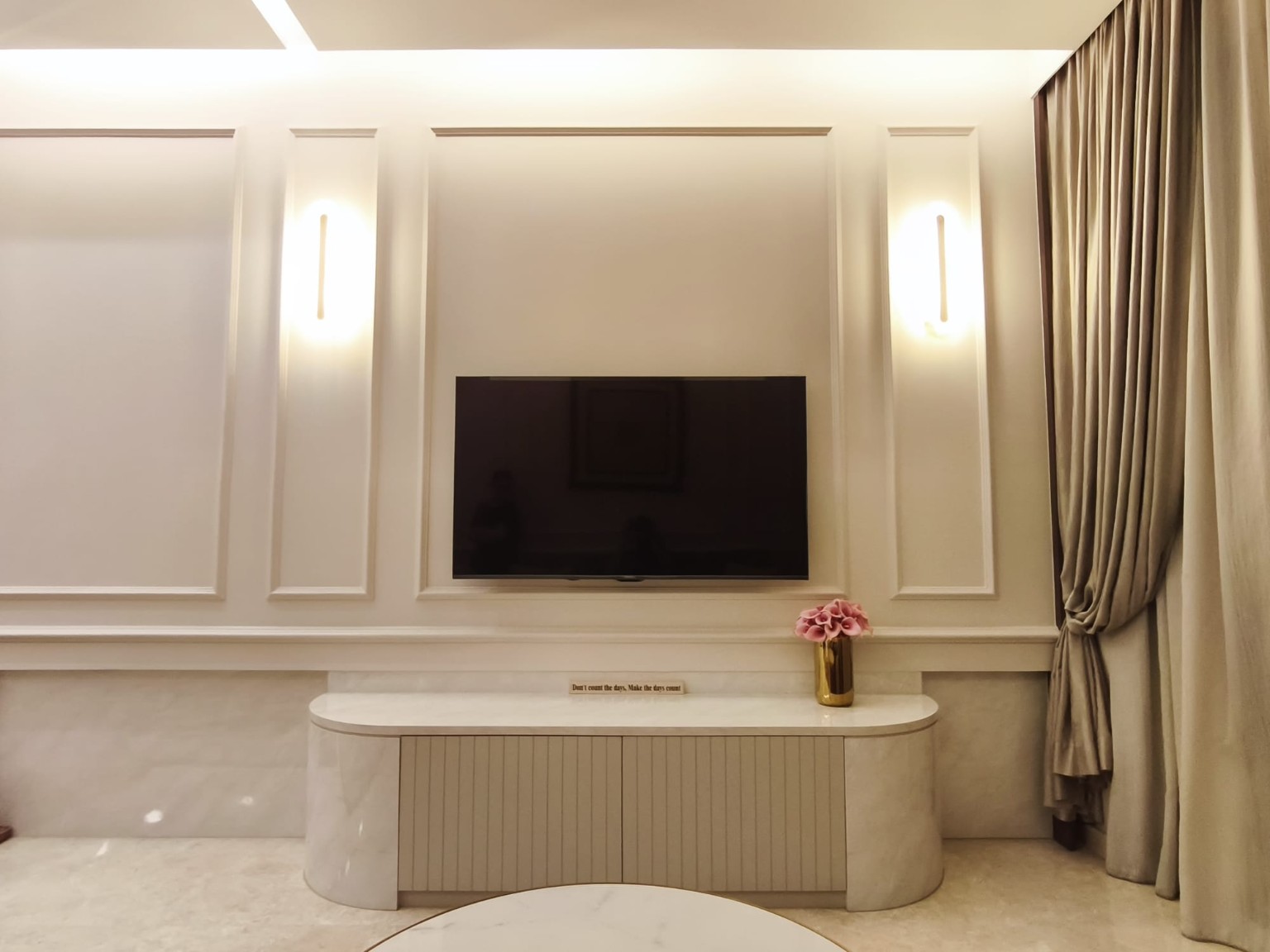 Living room feature wall